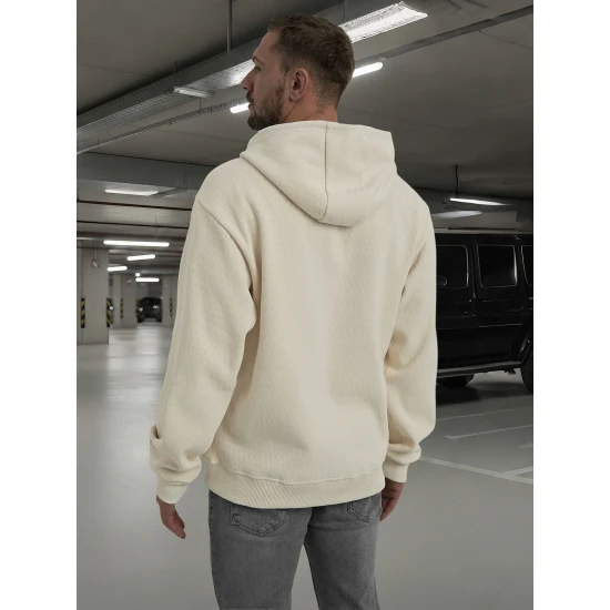 Vyriškas rusvas džemperis su gobtuvu Carla Džemperiai su gobtuvu