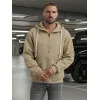 Men's brown hooded sweatshirt Sport Hooded jumpers