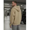 Men's brown hooded sweatshirt Sport Hooded jumpers