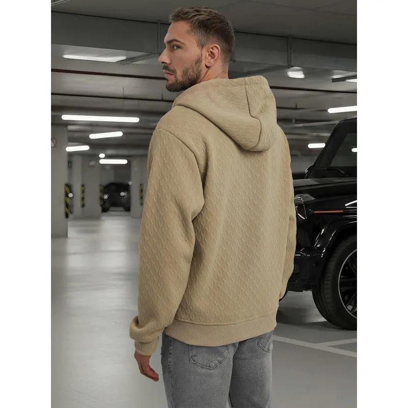 Men's brown hooded sweatshirt Sport Hooded jumpers