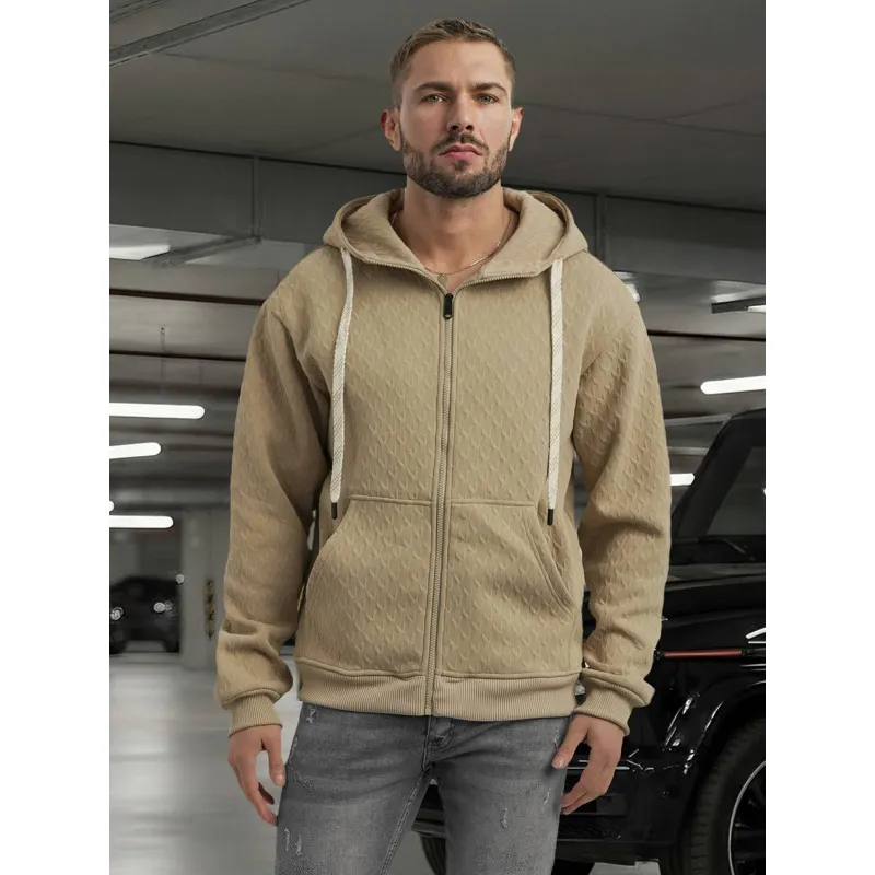 Men's brown hooded sweatshirt Sport Hooded jumpers