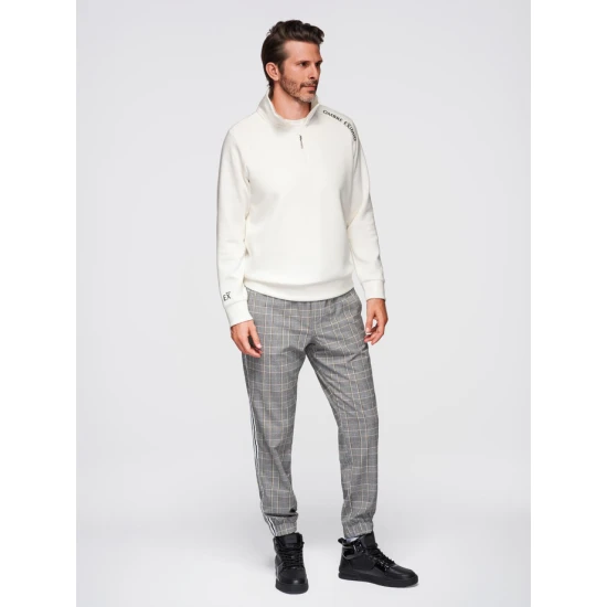 Vyriškas rusvas megztinis Exim Megztiniai aukštu kaklu