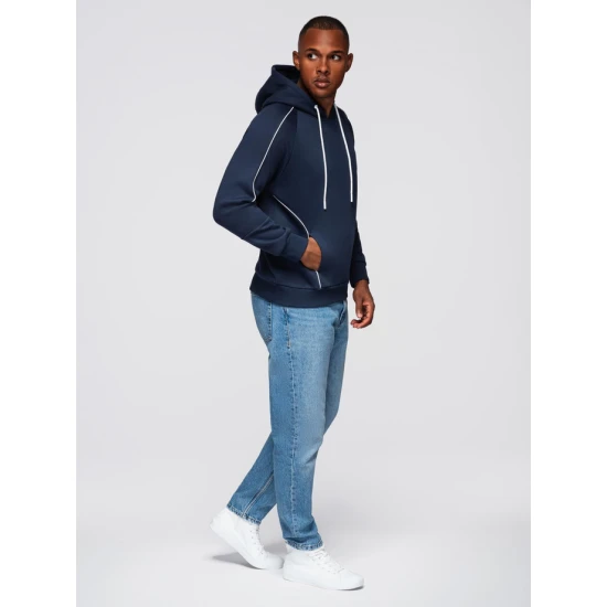 Vyriškas tamsiai mėlynas džemperis Edin Džemperiai be gobtuvo