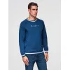 Granatowy sweter męski Ombre Swetry bez kaptura