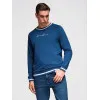 Granatowy sweter męski Ombre Swetry bez kaptura