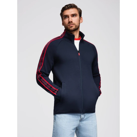 Vyriškas tamsiai mėlynas džemperis Performance Džemperiai be gobtuvo