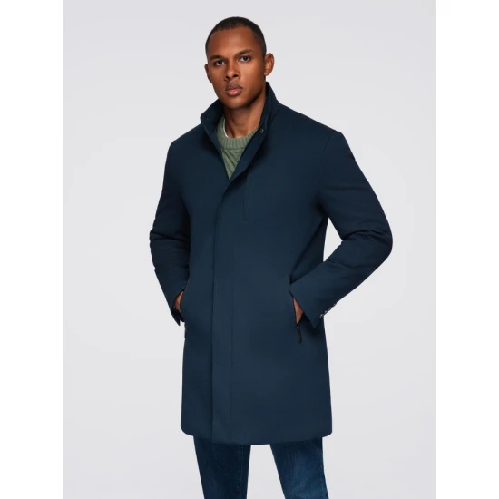 Vyriškas tamsiai mėlynas paltas Alpi Paltai