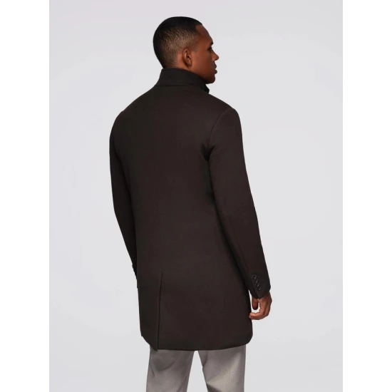 Vyriškas tamsiai rudas paltas Alpi Paltai