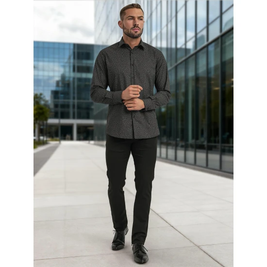 Vyriški juodi marškiniai Royal Marškiniai