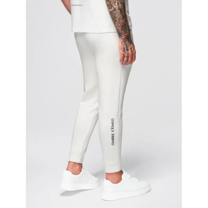 Vyriškos baltos spalvos laisvalaikio kelnės Imek Laisvalaikio kelnės
