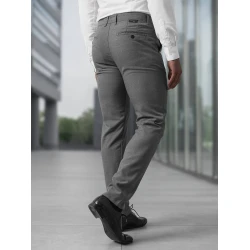 Vyriškos tamsiai pilkos chino kelnės Reno