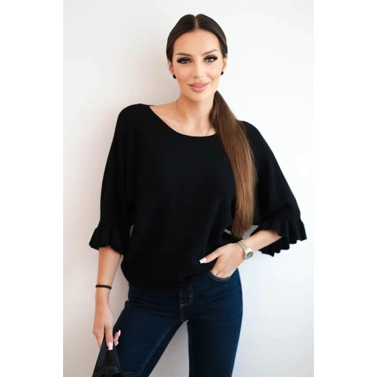 Moteriškas juodas megztinis Avril Moteriški megztiniai