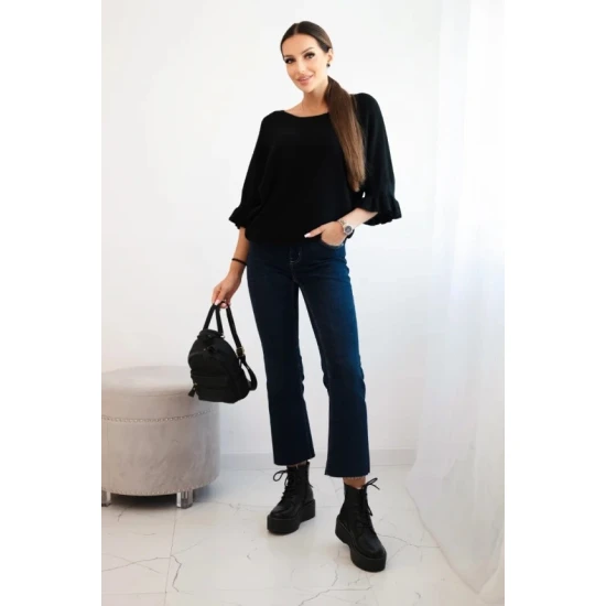 Moteriškas juodas megztinis Avril Moteriški megztiniai