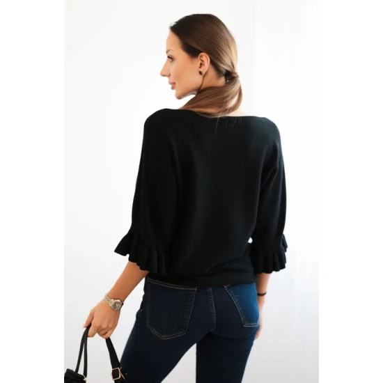 Moteriškas juodas megztinis Avril Moteriški megztiniai