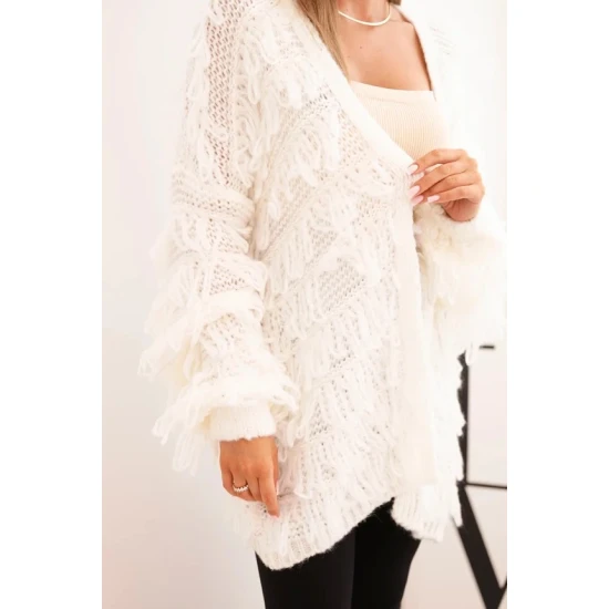 Moteriškas baltas kardiganas Uma Moteriški megztiniai