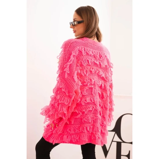 Moteriškas rožinis kardiganas Uma Moteriški megztiniai