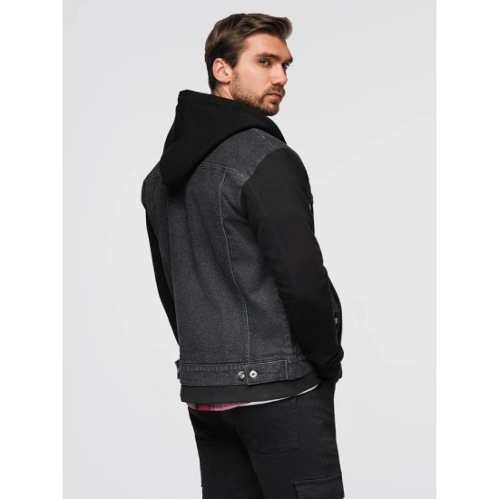 Vyriška juoda džinsinė striukė Ofen Rudeninės / Pavasarinės