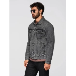 Vyriška tamsiai pilka džinsinė striukė Auger