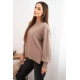 Moteriškas šviesiai rudos spalvos megztinis Biank Moteriški megztiniai