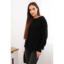 Moteriškas juodos spalvos megztinis Biank