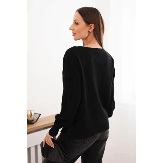 Moteriškas juodos spalvos megztinis Biank Moteriški megztiniai