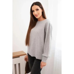 Moteriškas pilkos spalvos megztinis Biank