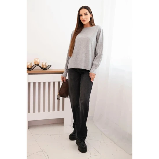 Moteriškas pilkos spalvos megztinis Biank Moteriški megztiniai
