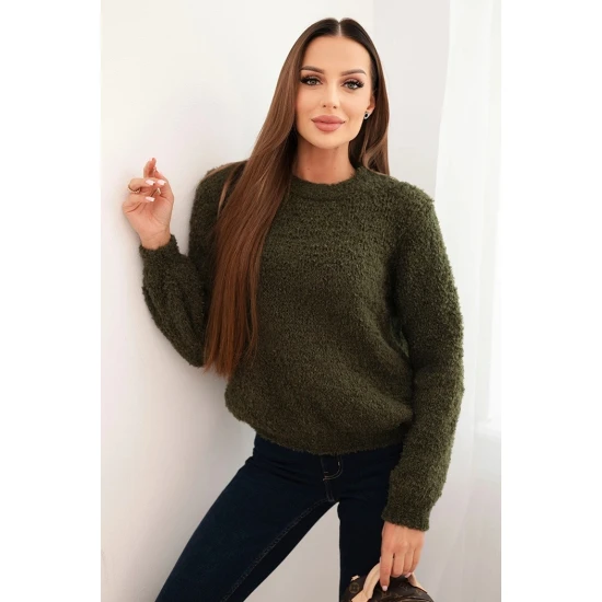 Moteriškas chaki spalvos megztinis Kaja Moteriški megztiniai