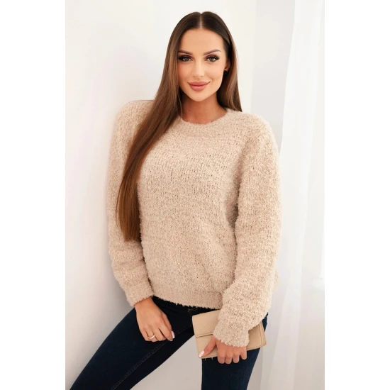 Moteriškas rusvos spalvos megztinis Kaja Moteriški megztiniai