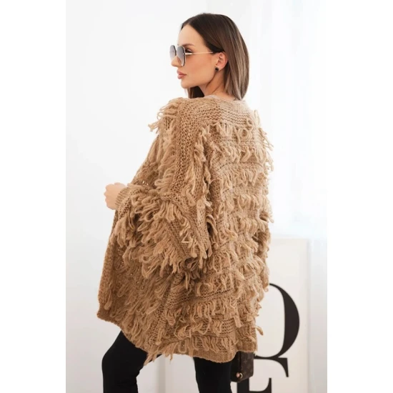 Moteriškas rudas alpakų megztinis Lindi Moteriški megztiniai