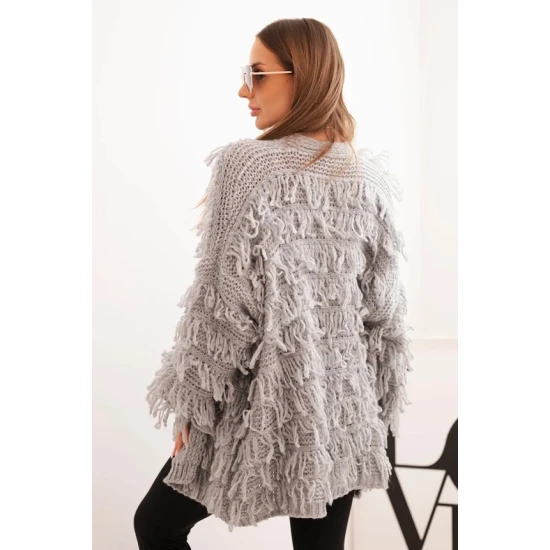 Moteriškas pilkas kardiganas Uma Moteriški megztiniai