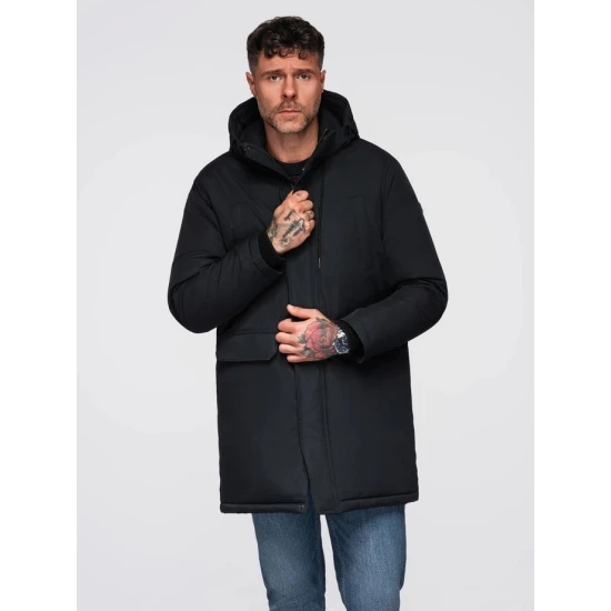 Vyriška ilga juodos spalvos striukė Fend Vyriškos Striukės ir Paltai