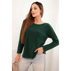 Moteriškas tamsiai žalios spalvos megztinis Romil