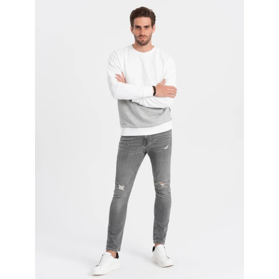 Vyriškas baltos/pilkos spalvos džemperis Tomson Džemperiai be gobtuvo