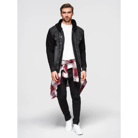 Vyriška juoda džinsinė striukė Ofen Rudeninės / Pavasarinės