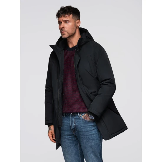 Vyriška ilga juodos spalvos striukė Fend Vyriškos Striukės ir Paltai