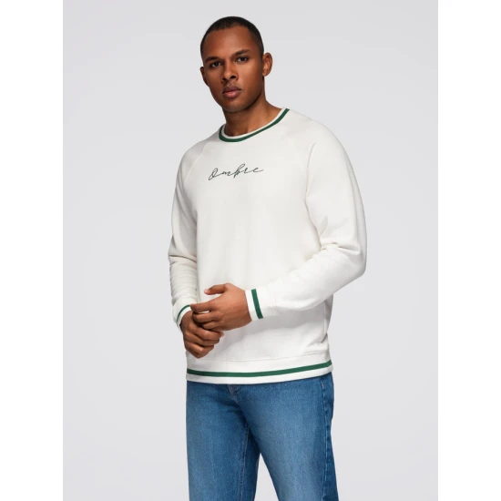 Vyriškas baltas džemperis Ombre Džemperiai be gobtuvo