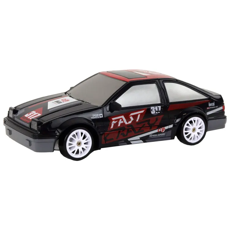 Nuotoliniu būdu valdomas sportinis automobilis R/C 1:24 Juodi keičiami ratai Radijo bangomis valdomi žaislai