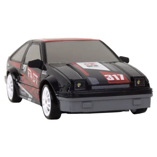 Nuotoliniu būdu valdomas sportinis automobilis R/C 1:24 Juodi keičiami ratai Radijo bangomis valdomi žaislai