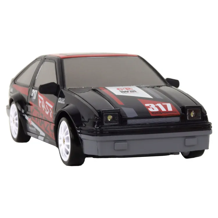 Nuotoliniu būdu valdomas sportinis automobilis R/C 1:24 Juodi keičiami ratai Radijo bangomis valdomi žaislai