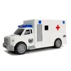 Valkoinen ambulanssi, jossa on ääni- ja valoefektejä Yrityksen autot