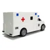 Valkoinen ambulanssi, jossa on ääni- ja valoefektejä Yrityksen autot