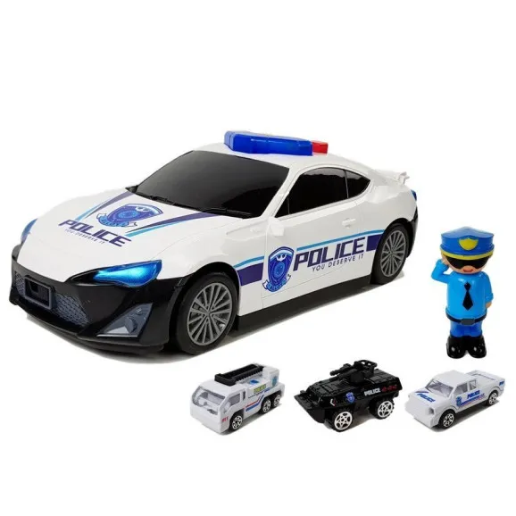 Poliisiauto, jossa on Yrityksen autot