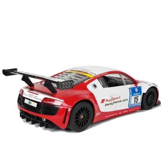 Automobilis R/C Audi R8 LMS Rastar 1:14 Baltai raudonas Radijo bangomis valdomi žaislai