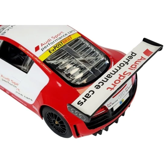 Automobilis R/C Audi R8 LMS Rastar 1:14 Baltai raudonas Radijo bangomis valdomi žaislai