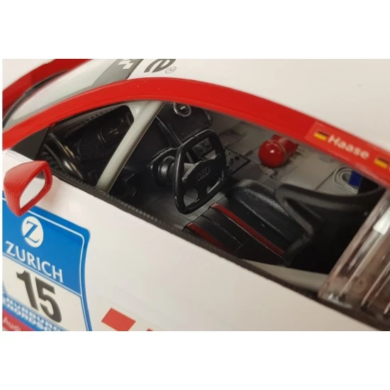 Automobilis R/C Audi R8 LMS Rastar 1:14 Baltai raudonas Radijo bangomis valdomi žaislai