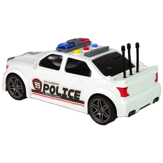 Baltas sportinis policijos automobilis Tarnybiniai automobiliai