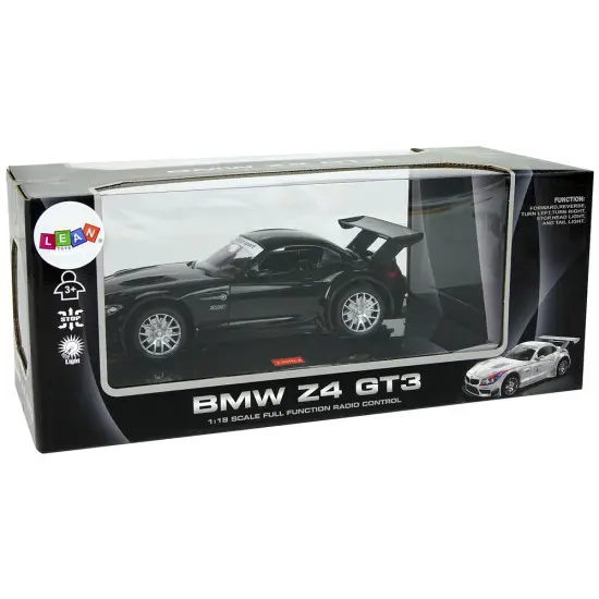 Sportinis automobilis R/C 1:18 BMW Z4 GT3 juodas 2.4 G žibintai Radijo bangomis valdomi žaislai