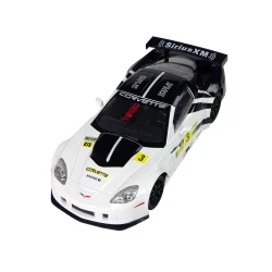Lenktyninis sportinis automobilis R/C 1:18 Corvette C6.R baltas 2.4 G žibintai