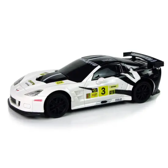 Sportinis automobilis R/C 1:24 Corvette C6.R baltoas 2.4 G žibintai Radijo bangomis valdomi žaislai